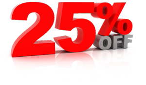 25 percent off training course